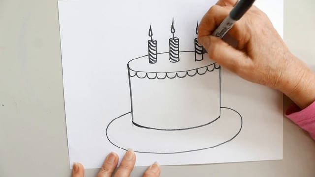 How to draw a Birthday Cake смотреть онлайн