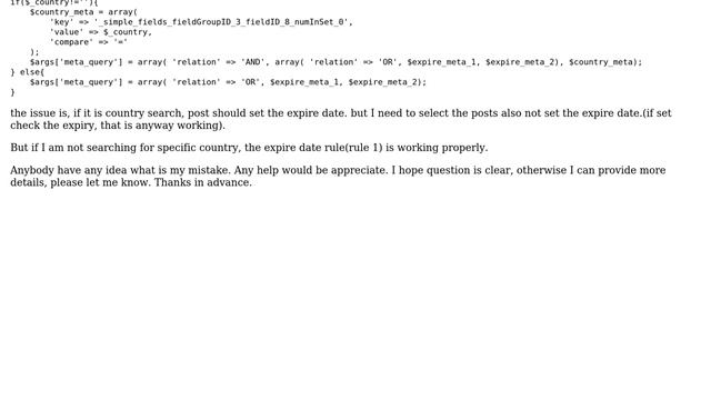 Wordpress: Nested array issue in meta_query смотреть онлайн