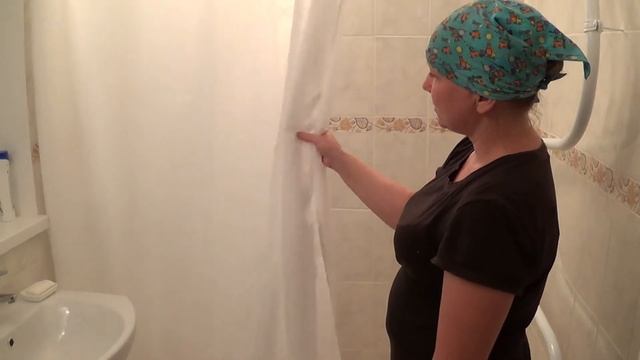 Шторка для ванной ROSES LINE White полиэстер.видео №2 смотреть онлайн