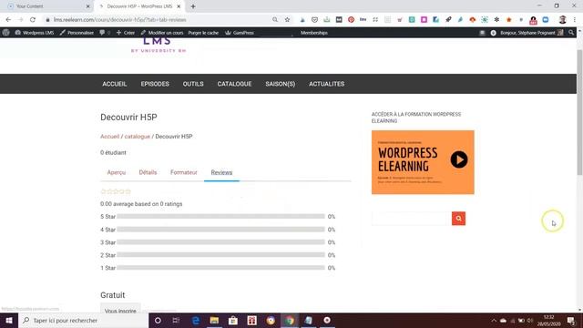 LearnPress - Onglet Cours смотреть онлайн