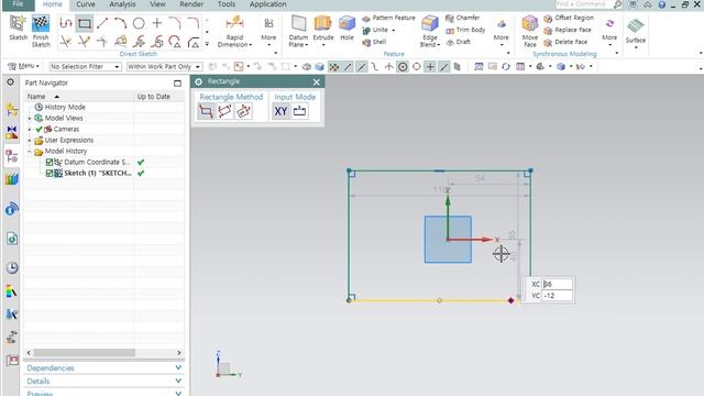 Siemens NX 10 ::: Sketch Dimension의 정밀도(Decimal Places) 변경방법 смотреть онлайн