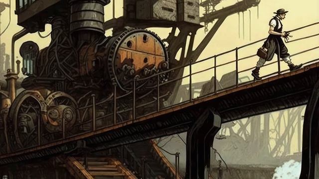 Retro Steampunk Adventures in Vintage Anime Style: AI Generated Images by MIdjourney AI смотреть онлайн