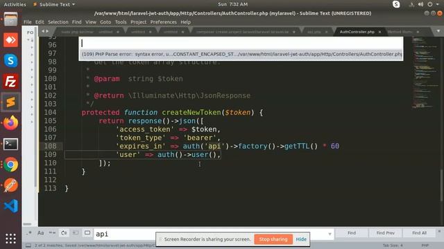BadMethodCallException: Method Illuminate\Auth\SessionGuard::factory does not exist. on line 103 смотреть онлайн