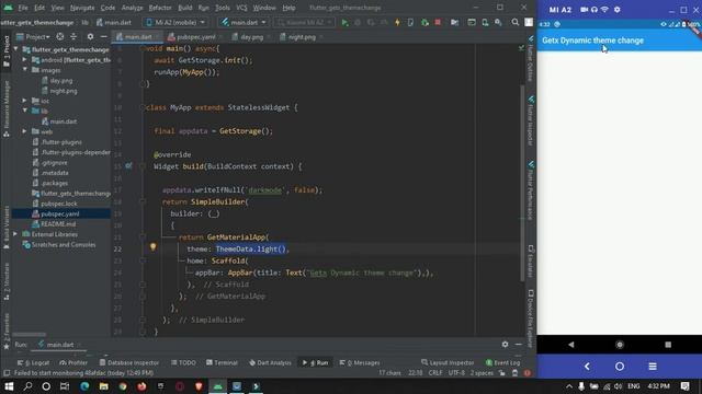 Flutter Dynamic theme change using getX | Dark & Light mode in Flutter Theme смотреть онлайн