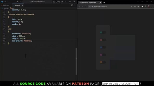 Simple Javascript Project For Beginners | Color Picker смотреть онлайн