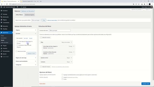 Crear un MENÚ en ELEMENTOR (con Wordpress) смотреть онлайн
