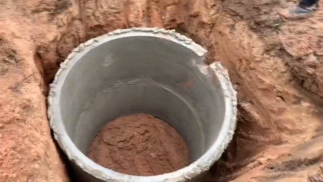 Канализация для дачи из двух колодцев по два полутораметровых кольца смотреть онлайн