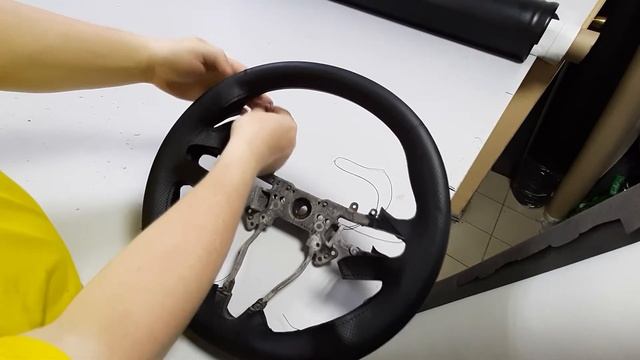 Перетяжка руля Honda Civic оплеткой 