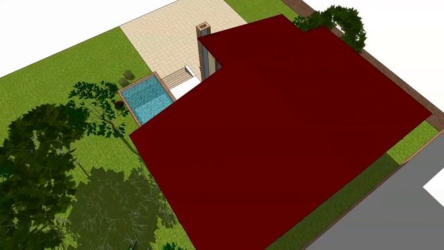 3D визуализация коттеджа в SketchUp смотреть онлайн