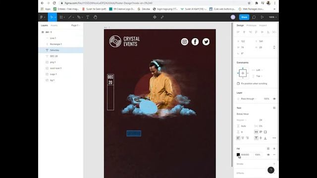 How to design a Graphic Poster using shapes in Figma (Hindi) Urdu смотреть онлайн