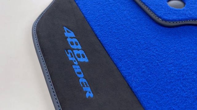 Floor Mats For Ferrari 488 Spider - Blue Color With Alcantara Leather смотреть онлайн
