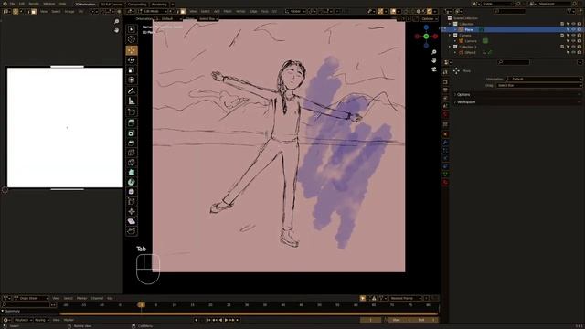 Pintando estilo acuarela Blender Grease pencil смотреть онлайн