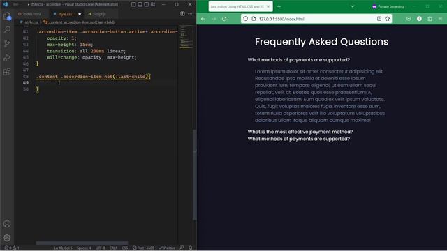 How To Create Accordion using JavaScript - Simple Full Responsive смотреть онлайн