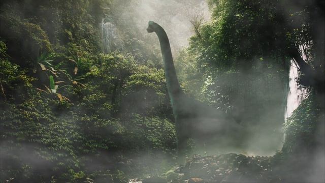Jurassic Jungle - Dinosaur Ambience with Dinosaur, Waterfall and Jungle Sounds смотреть онлайн
