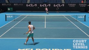 Carlos Alcaraz & Andrey Rublev Practice on Rod Laver Arena! | 2024 Court Level (4K 60FPS)