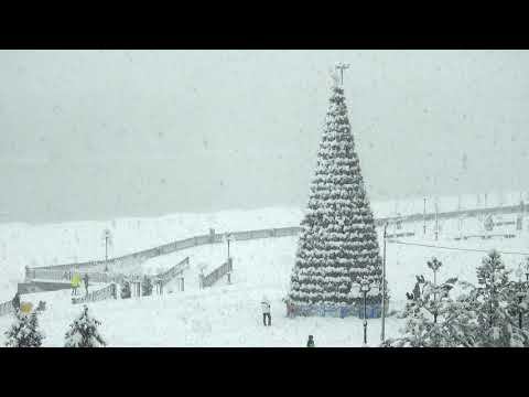 Мощный снегопад в Краснодаре смотреть онлайн