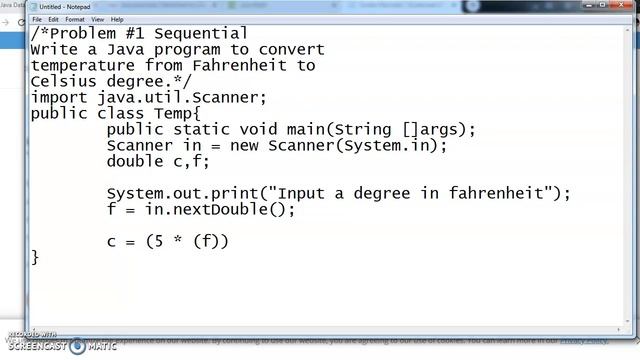 Basic Java Tutorial 2: Temperature Conversion смотреть онлайн