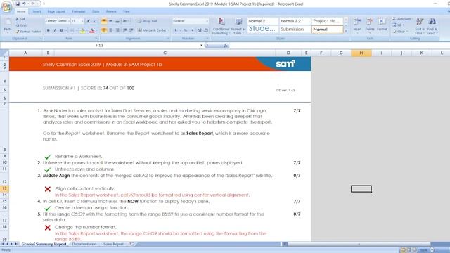 Shelly Cashman Excel 2019 | Module 3: SAM Project 1b #shellycashmanexcel2019 #module3 #samproject1b смотреть онлайн