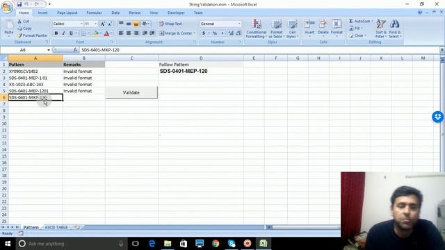 Bulk String Pattern Validation using Excel VBA by Mohammed Sajid Khan смотреть онлайн
