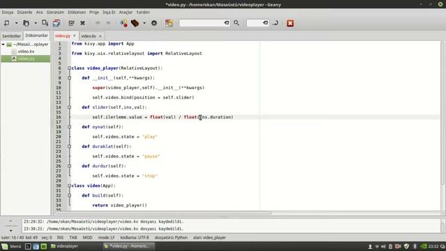 Python ve Kivy ile Uygulama Geliştirme Ders - 13 (videoplayer yapımı - 3) смотреть онлайн