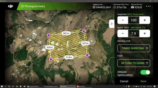 DJI PHANTOM 4 RTK - 2D Fotogrametri Uçuş ve KML'den Görev Yükleme