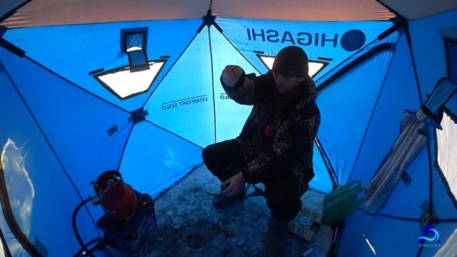 Зимняя рыбалка. Ловля окуня на Братском ВДХР. Канал "Angara". смотреть онлайн