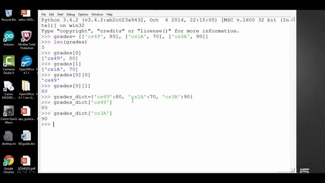 Python programming - Type dictionary смотреть онлайн