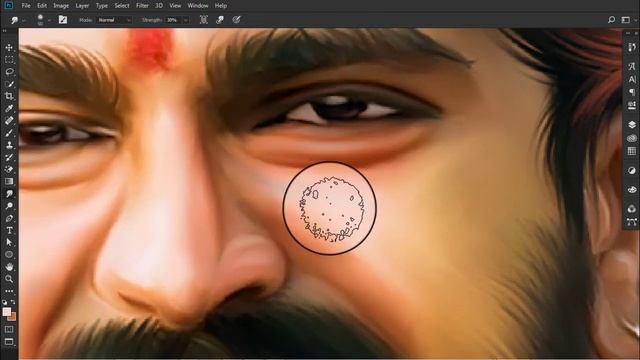 Ram Charan Digital Painting In Photoshop Tutorial | Giants tutorials смотреть онлайн