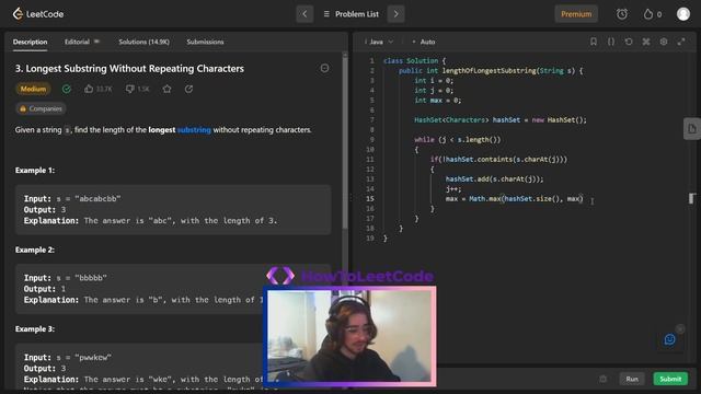 3. Longest Substring Without Repeating Characters | LeetCode Step-by-Step Solution Video | In-Depth смотреть онлайн