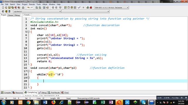 String concatenation by passing string into function using pointer in c programming смотреть онлайн