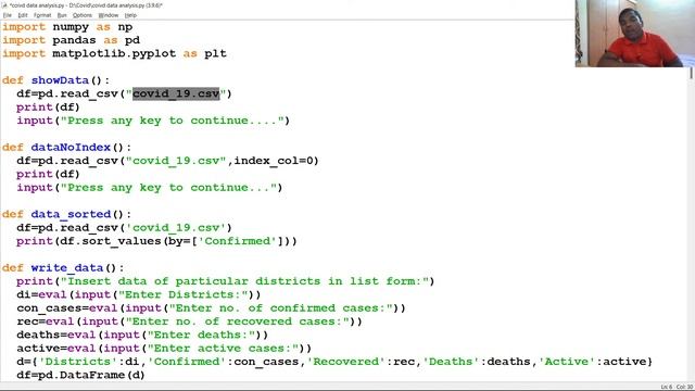 CBSE Informatics Practices Project on Covid 19 cases Data Analysis | IP Python CSV DataFrame projec смотреть онлайн