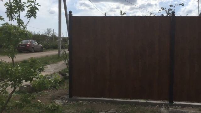 Забор из профнастила. Столбы наружу. смотреть онлайн