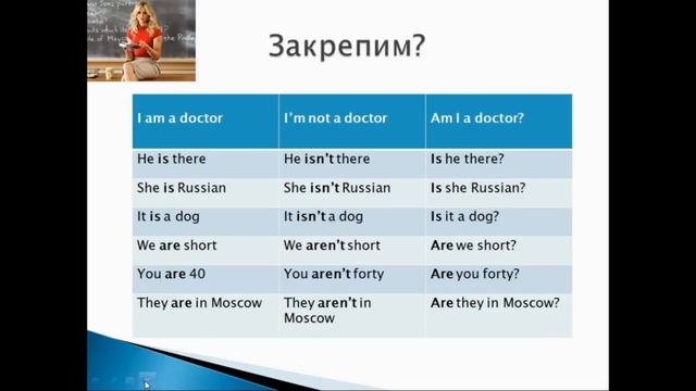 № 1. Уроки английского бесплатно. Глагол TO BE в настоящем, прошедшем и будущем временах смотреть онлайн