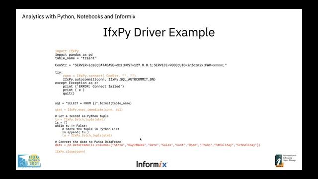 C10 Analytics with Python, Notebooks and Informix Andreas Weininger смотреть онлайн