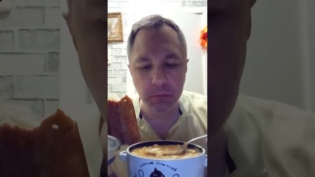 МУКБАНГ. КУШАЮ ГОРОХОВЫЙ СУП С МЯСОМ ГУСЯ
