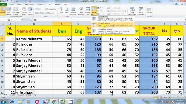 Freeze pane kya hai? what is freeze panes in excel hindi How do I freeze rows and column in excel? смотреть онлайн