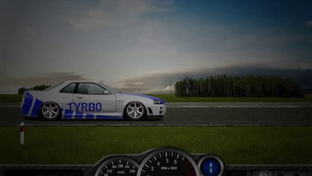 Переключение на Nissan Skyline R34 GT-R V-Spec, 1679.5 л.с. смотреть онлайн