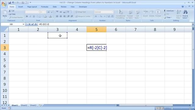 Excel Tips 23 - Change Column Headings From Letters To Numbers In Excel For Quick Referencing