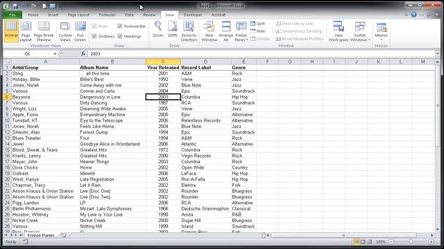Excel 2010: Freeze Panes смотреть онлайн