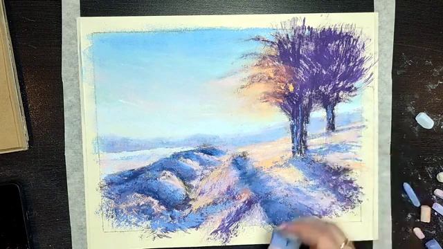 Зимняя сказка?Урок по рисованию сухой пастелью смотреть онлайн