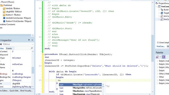Deleting data in a database - Delphi Tutorial (Part 51) смотреть онлайн