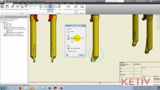 Creating a Break Out View in Autodesk Inventor смотреть онлайн