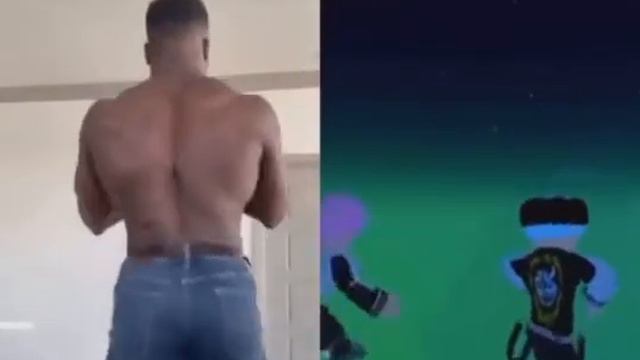 black guy dancing with roblox character смотреть онлайн