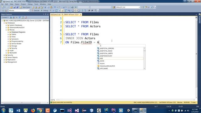 Advanced Databases - INNER JOIN (SQL Server) смотреть онлайн