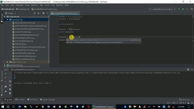 Python Training - Inbuilt Functions (Len, Max, Min And Sum) смотреть онлайн