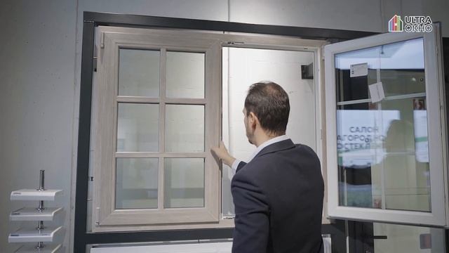 Штульповое окно с фурнитурой Siegenia Titan.