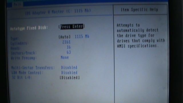 BIOS HDD