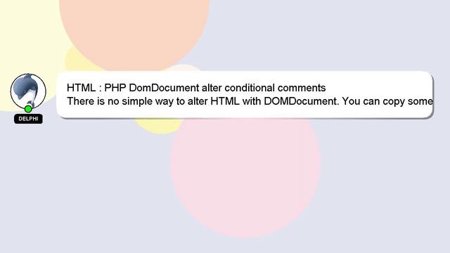 HTML : PHP DomDocument alter conditional comments смотреть онлайн