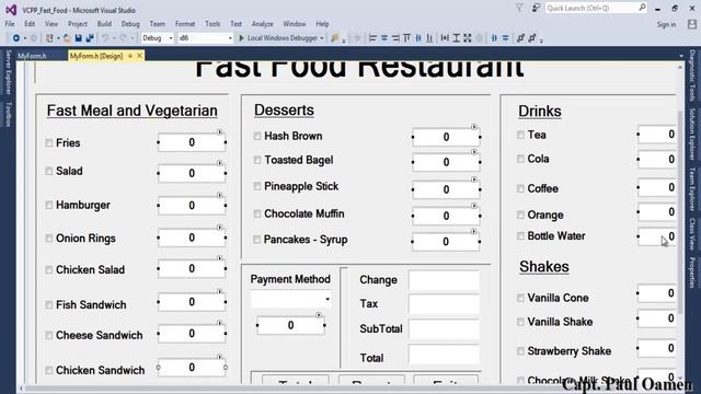 How to Create a Fast Food Restaurant Systems in Visual C++ - Tutorial 1 of 2 смотреть онлайн