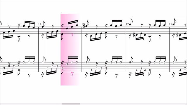 Carcassi Op60 No11　(Musical Score & Tablature)